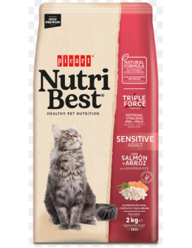 HP NUTRIBEST CAT ADULT SENSITIVE SALMON & RICE
