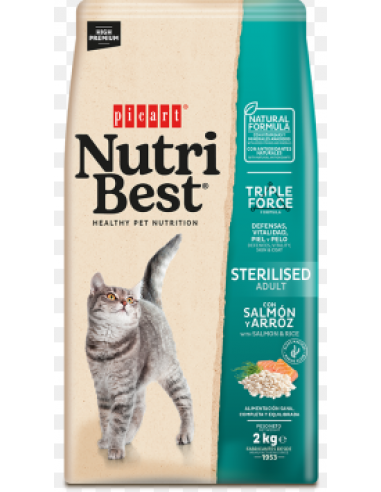 HP NUTRIBEST CAT ADULT STERILISED SALMON & RICE