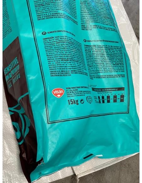 ZONA OUTLET - BANTERS DOG SENSITIVE SALMON & POTATO - SACO 15 KG